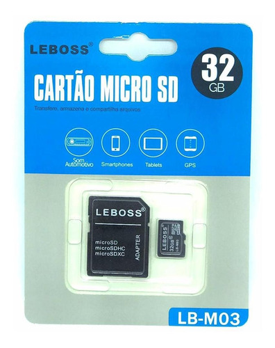 Imagem 1 de 1 de 5 Cartão De Memoria Micro Sd 32gb + Adaptador Atacado