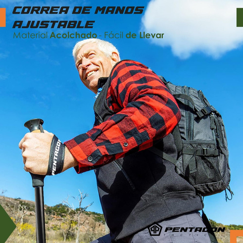 Bastones Trekking Ajustable Aluminio Pentagon Profesional X2