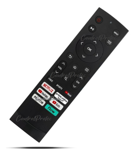 Control Remoto Para Smart Tv Noblex Hisense Black Series