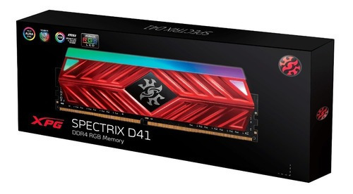 Memoria RAM Spectrix D41 gamer color red  8GB 1 XPG AX4U300038G16A-SR41