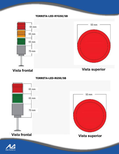 Base C Para Torreta De Seguridad Tipo Semáforo