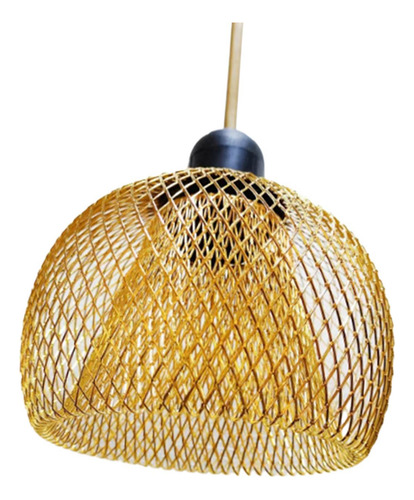 Lámpara Colgante De Hierro, Cubierta De Luz Oro Esférico
