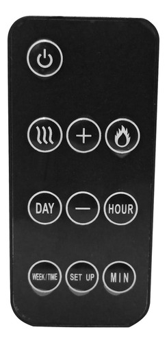 Lareira Elétrica De Parede E Bancada Com Controle 1500w Cor Preto 220v