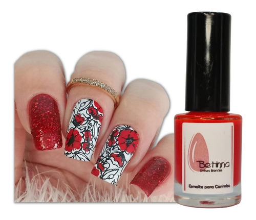 Imagem 2 de 10 de Kits Esmalte Para Carimbo Unhas Grátis Diluidor