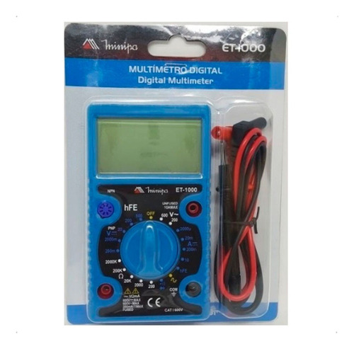 Multímetro Digital Minipa Et-1000 Portátil 600v 10a