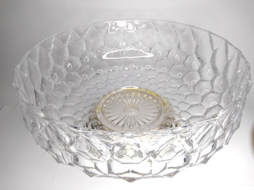 Centro De Mesa De Cristal Con Base De Silverplated En Perfec