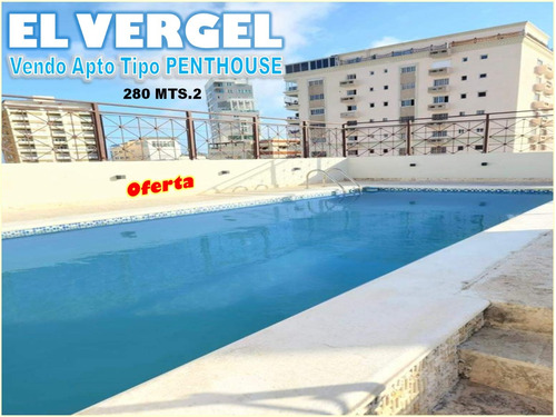 Se Vende Apto Tipo Penthouse En El Vergel, 280 Mts.2, 3 Habs., Torre Llobregat, Us$300,000.00