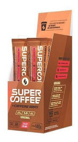 Suplemento em pó Caffeine Army  SuperCoffee 3.0 proteína SuperCoffee 3.0 sabor  original em sachê de 140g 14 un