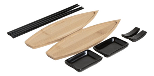 Set De Sushi Para 2 Bamboo Ovalado