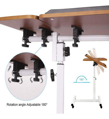 Mesa Dupla Articulada Notebook Ajuste Altura Rodinhas Casa