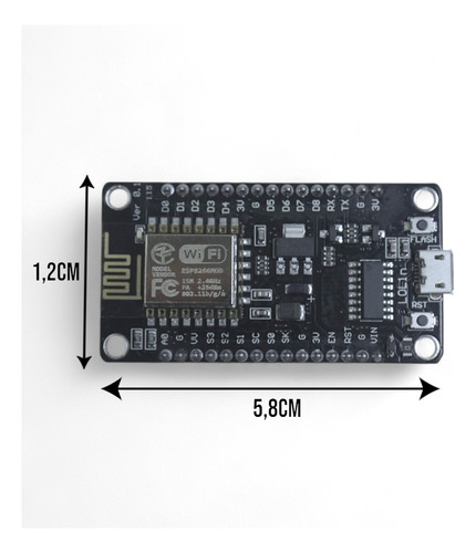 Módulo Para Wifi Esp8266 Nodemcu V3 Esp-12 Ch340 (5,8cm)