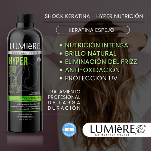 Keratina Espejo Brillo Nutricion 1 Lt + Serum Capilar Argan