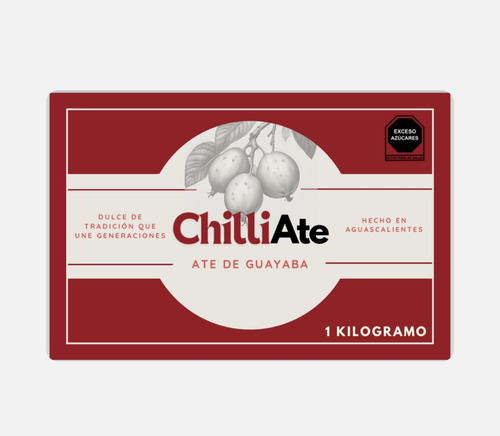 Caja De Ate De Guayaba 1kg (24 Piezas)