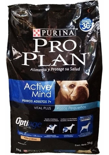 Alimento Purina Proplan Active Mind Senior Raza Pequeña 3 Kg