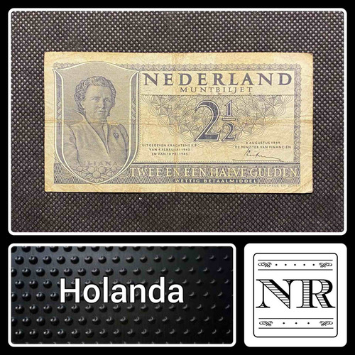 Holanda - 2 1/2 Gulden - Año 1949 - P #73 - Juliana