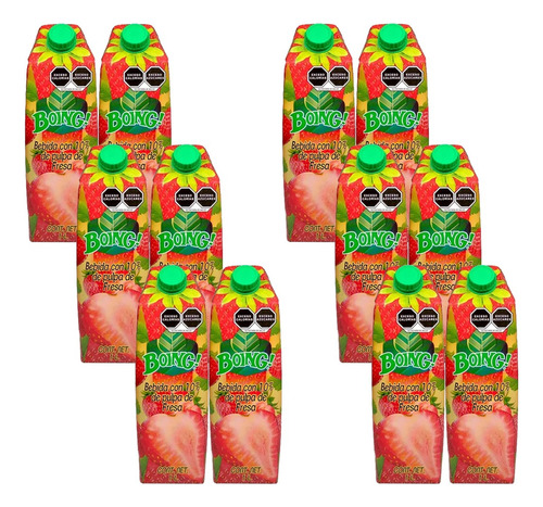 Bebida Boing 1 Litro Sabor Fresa - 12 Piezas