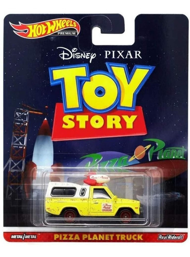 Mattel Hot Wheels Premium Pizza Planet Truck Newtcs Mini 1:64 Amarillo Amarillo