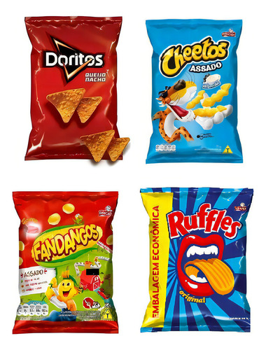 Elma Chips Doritos + Ruffles + Fandangos + Cheetos 80un