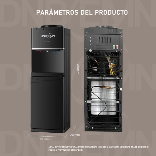 Dispensador De Agua Caliente Y Fría Montaje Superior 3 Teclas Frío Caliente Templado Refrigeración Por Compresión Negro Hogar Oficina