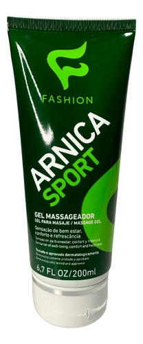  Pomada massagem para corpo Fashion Sport Gel Massageador Arnica Sport de 200mL/200g mentol - kit x 2 unidades