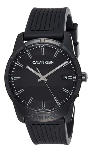 Calvin Klein Evidence Reloj De Cuarzo Con Esfera Negra Para 