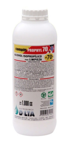 Compitt Prophyl 70% Delta Alcohol Isopropilico Al 70 1 Litro