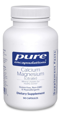 Citrato De Calcio Y Magnesio Pure Encapsulations 90 Cápsulas