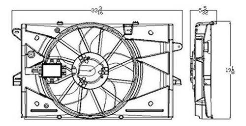 Crash Parts Plus Radiador De Ventilador Para Ford Taurus,