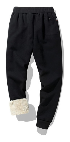 Pantalones Casuales De Forro Polar Grueso Para Hombre