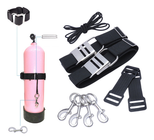 Imagen 5 de 11 de Kit De Gran Resistencia Soporte De Tanque De Correas Twin
