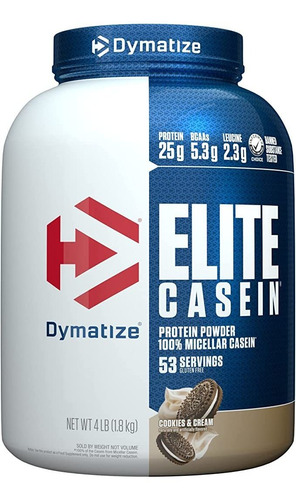 Dymatize Elite Casein Protein Powder, De Absorción Lenta Co