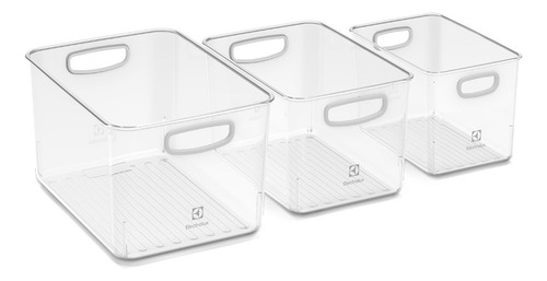 Conjunto de Caixas Organizadoras Electrolux Experience 3 Un, 14.4L Modular