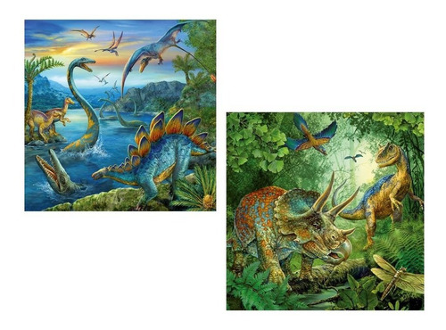 3 Rompecabezas 49 Piezas Dinosaurios Ravensburger