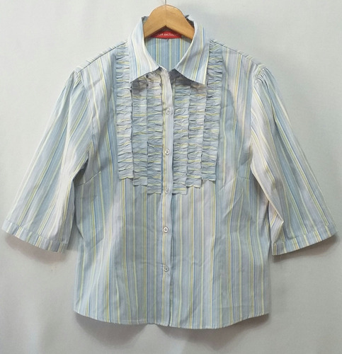 Camisa Manga 3/4 Talle Xl Entallada Y Elastizada, Cataleya 