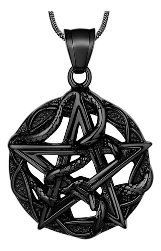 Pentagrama Pentaculo Wiccan Collar Colgante Satanico Estrell