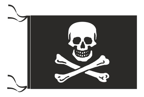 Bandera Pirata Barbanegra Diseño Histórico 30 X 45 Cm