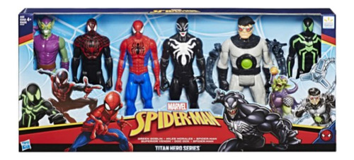 ¡paquete De 6 Figuras De Spider-man Hero Series! Enormes F.
