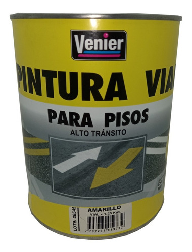 Pintura Vial Para Pisos De Alto Tránsito 1.25kg Venier