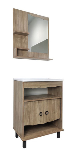 Mueble De Baño Botiquin Bacha Con Espejo Armado Incluido