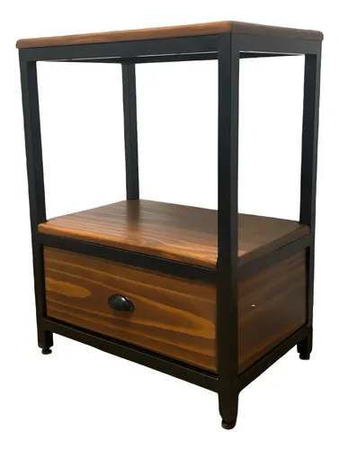 Mueble Para Bacha Baño Madera Y Hierro Estilo Industrial