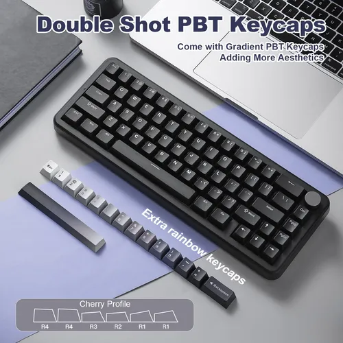 Teclado Mecanico Inalambrico Yunzii B68 Milk V2 Switch