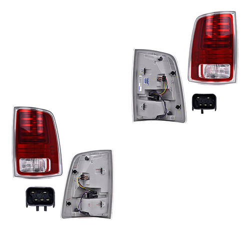 Kit Calaveras Filo Crom C/leds Dodge New Ram 13/18 Depo