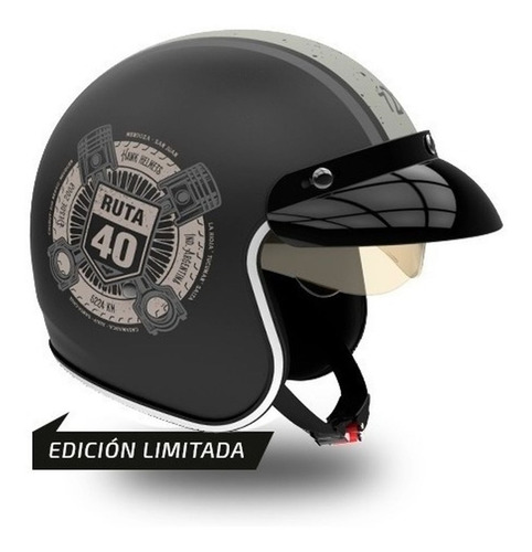 Casco Abierto Lentes Cafe Racer Vintage Ruta 40 Hawk 721