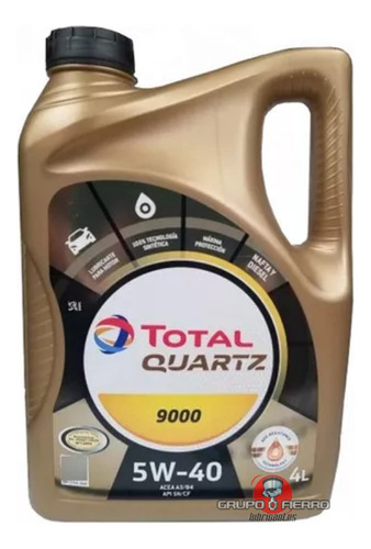 Aceite Sintetico Total Quartz 9000 5w40 X 4 Litros