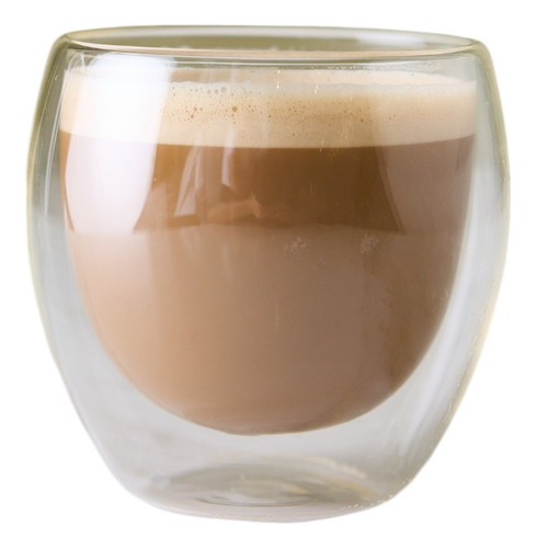 Mug Taza Pocillo De Café Doble Vidrio Transparente 240ml
