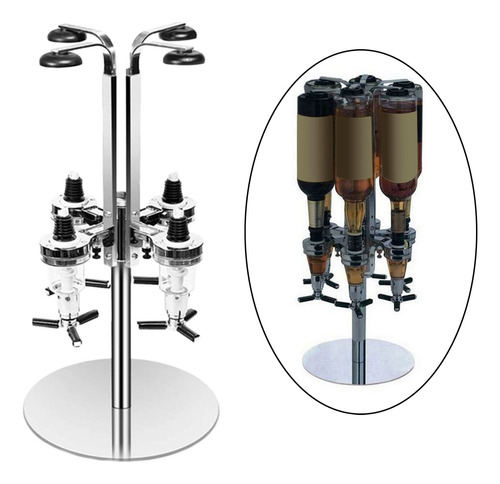 Dispensador De Licor Giratorio De 4 Botellas, Accesorios De