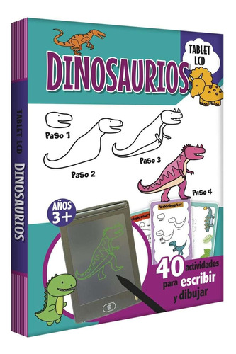 Libro Dinosaurios Tablet Lcd Para Escribir Y Dibujar