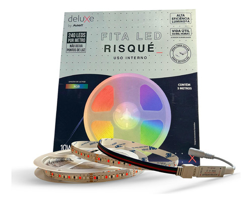 Fita Led 10w Interna Risque Ip20 5m 12v Rgb - Avant