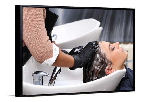 Cuadro Salon Belleza Spa Estetica Canvas Grueso 60x90cm Color Multicolor Armazón Bastidor