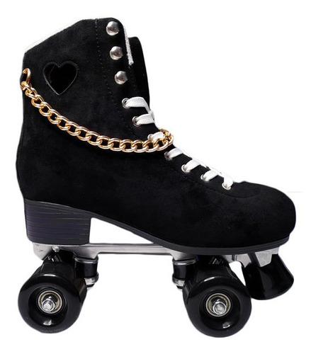 Patines Urbano De Gamuza Roller Quads Clásicos Y Mochila